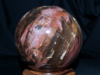 (image for) Petrified (Fossilised) Wood: sphere - 11.5cm (Madagascar)