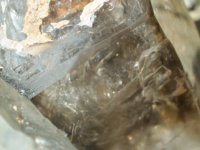 (image for) Smoky Quartz (Brandburg): crystal - Enhydro Phantom Twin