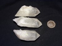 (image for) Candle (Celestial) Quartz: crystals - set of 3 (Madagascar)