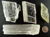 (image for) Selenite: crystal and flats - set of 4
