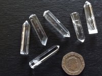 (image for) Clear Quartz: polished crystals – set of 6
