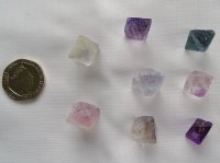 (image for) Fluorite - assorted: crystal octahedrons (small)