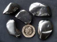 (image for) Shungite: tumbled stones