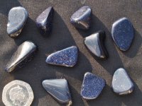 (image for) Goldstone - Blue (manmade Starstone): tumbled stones