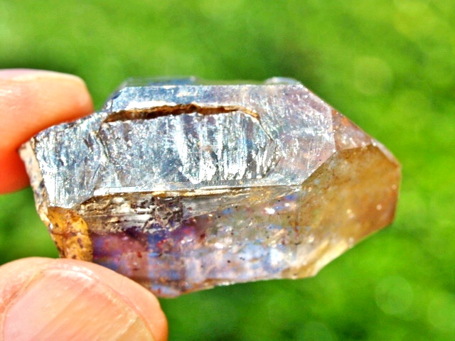 (image for) Amethyst / Smoky Quartz (Brandburg): crystal - Phantom Sceptre - Click Image to Close