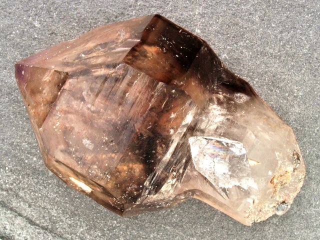 (image for) Amethyst / Smoky Quartz (Brandburg): crystal - Sceptre - Click Image to Close