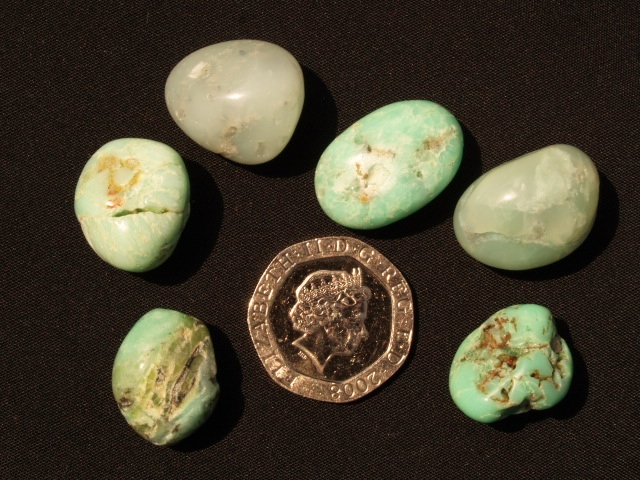 (image for) Opal - Green (Bulgarian): tumbled stones - Click Image to Close