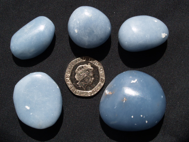 (image for) Angelite: tumbled stones (large) - Click Image to Close