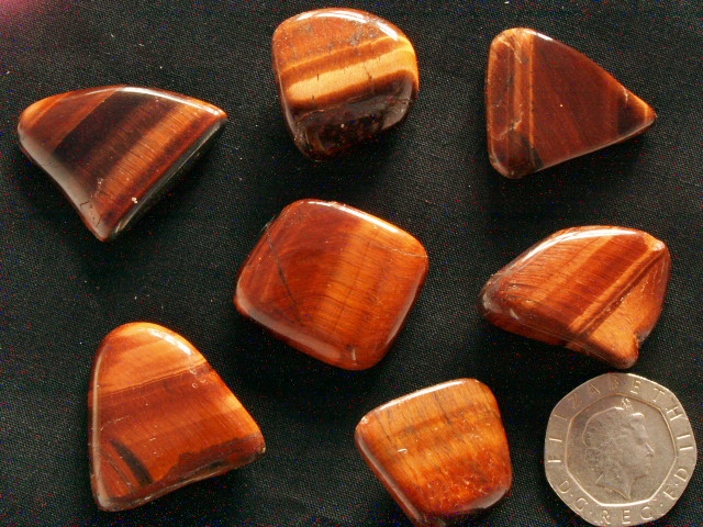 (image for) Bulls Eye (Red Tiger Eye): tumbled stones - Click Image to Close
