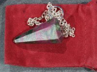 Fuchsite with Ruby: pendulum