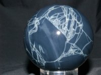 Obsidian - Spider-web: sphere - 7.5cm
