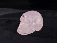 Rose Quartz: Skull carving