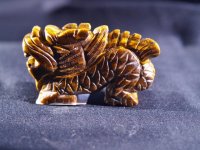 Tiger Eye: Chinese Dragon carving