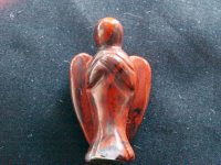 (image for) Red Jasper (brecciated): Angel carving