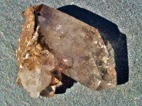 Smoky Quartz / Amethyst (Brandburg): crystal - DT Enhydro