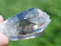 Smoky Quartz (Brandburg): crystal - Enhydro Phantom Twin