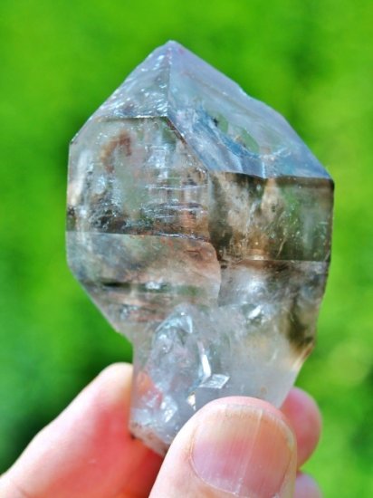 (image for) Amethyst / Smoky Quartz (Brandburg): crystal - Sceptre - Click Image to Close