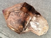 Amethyst / Smoky Quartz (Brandburg): crystal - Sceptre