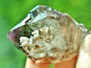 Amethyst / Smoky Quartz (Brandburg): crystal - DT