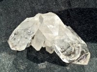 Clear / Fire Quartz / Amethyst (Brandburg): crystal cluster