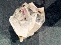 Clear / Fire Quartz / Amethyst (Brandburg): crystal cluster