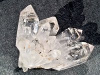 (image for) Clear / Fire Quartz / Amethyst (Brandburg): crystal cluster