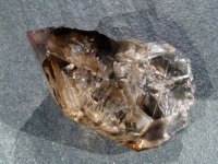 Smoky Quartz / Amethyst (Brandburg): crystal - Skeletal Enhydro