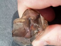 Smoky Quartz / Amethyst (Brandburg): crystal - Skeletal Enhydro