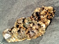 Smoky Quartz with Black Tourmaline: crystal cluster (Namibia)