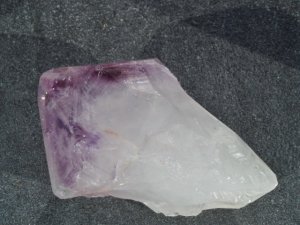 Amethyst: crystal - part-polished point (Madagascar)