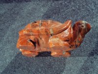 (image for) Red Jasper (brecciated): Tortoise carving
