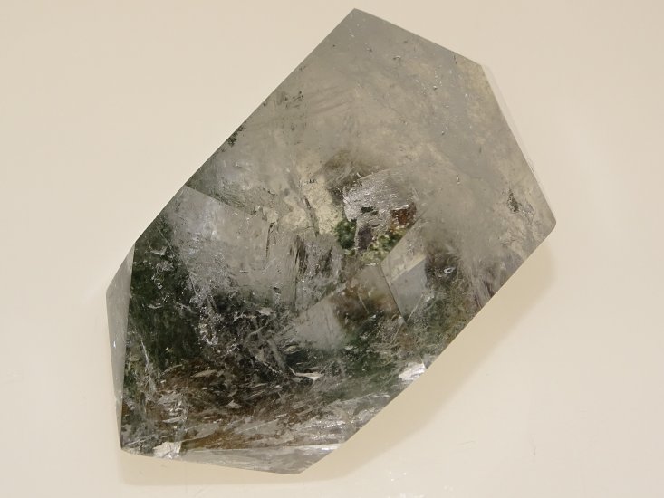 (image for) Clear Quartz: polished point - DT Chlorite Phantom (Madagascar) - Click Image to Close