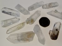 (image for) Clear / Smoky Quartz: crystals - bag of 11