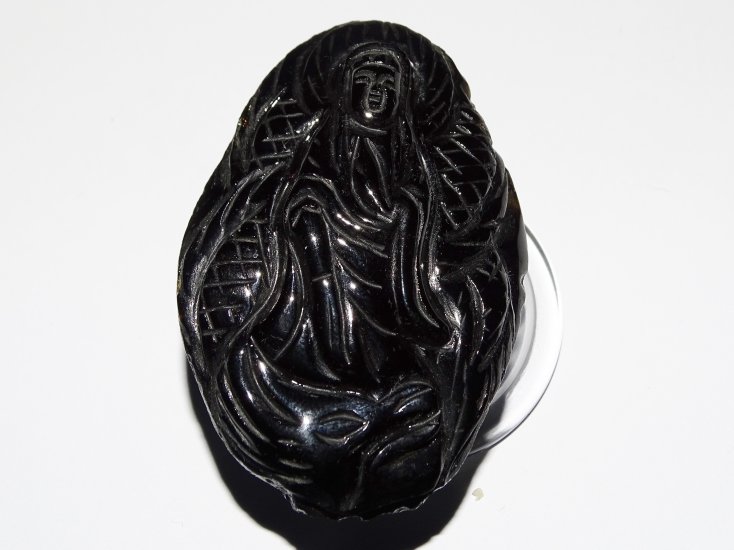 (image for) Tektite - Black: polished carving - Click Image to Close