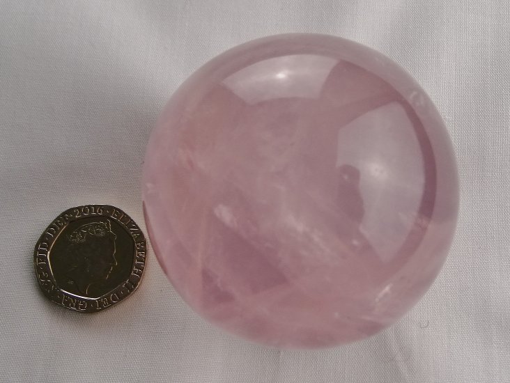 (image for) Rose Quartz - Asterated: sphere - 4.75 cm (Madagascar) - Click Image to Close