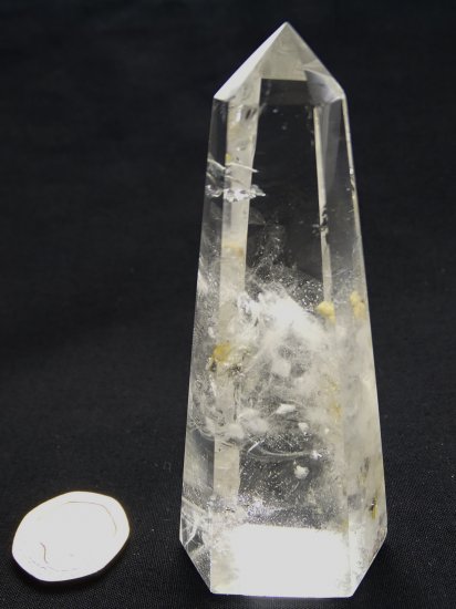 (image for) Clear Quartz: polished point - Included (Madagascar) - Click Image to Close