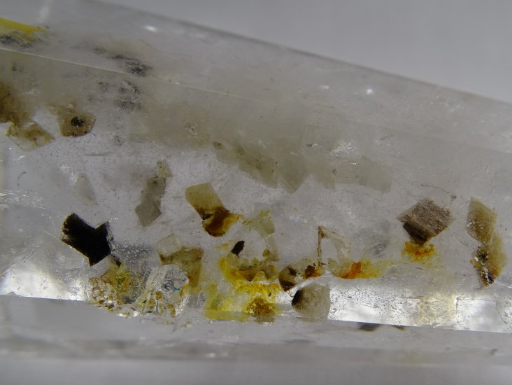 (image for) Clear Quartz: polished point - Included (Madagascar) - Click Image to Close