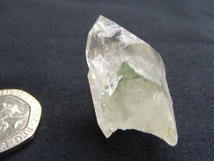 (image for) Clear Quartz: crystal - Hedenbergite Included (Brazil) - Click Image to Close