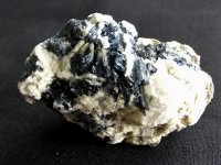 Blue Tourmaline (Indicolite) with Quartz: rough piece