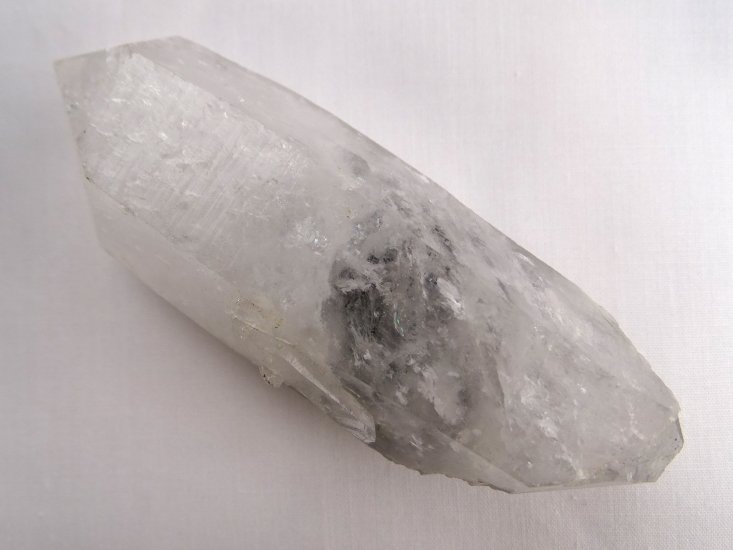 (image for) Tibetan Black Spot Quartz: crystal - Self-healed DT - Click Image to Close