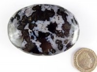 Indigo Gabbro (Mystic Merlinite): polished pebble (Madagascar)