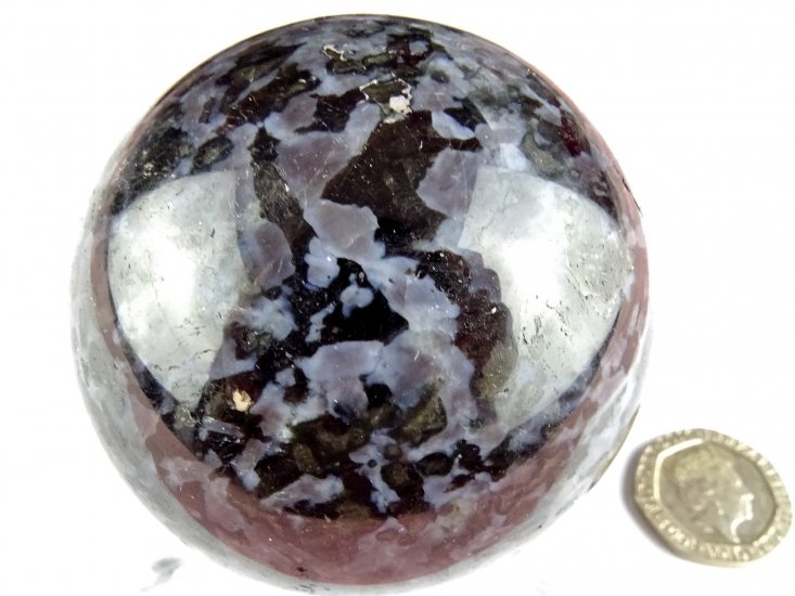 (image for) Indigo Gabbro (Mystic Merlinite): 5.5cm sphere (Madagascar) - Click Image to Close