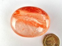 Haematoid Quartz (Agnitite): polished pebble (Madagascar)