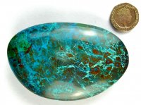 (image for) Chrysocolla Mix - A grade: polished pebble (Peru)