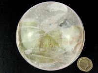Clear / Dream Qtz: 7.5cm sphere - Epidot Included (Madagascar)