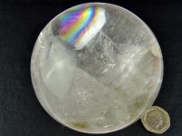 Clear / Dream Qtz: 7.5cm sphere - Epidot Included (Madagascar)