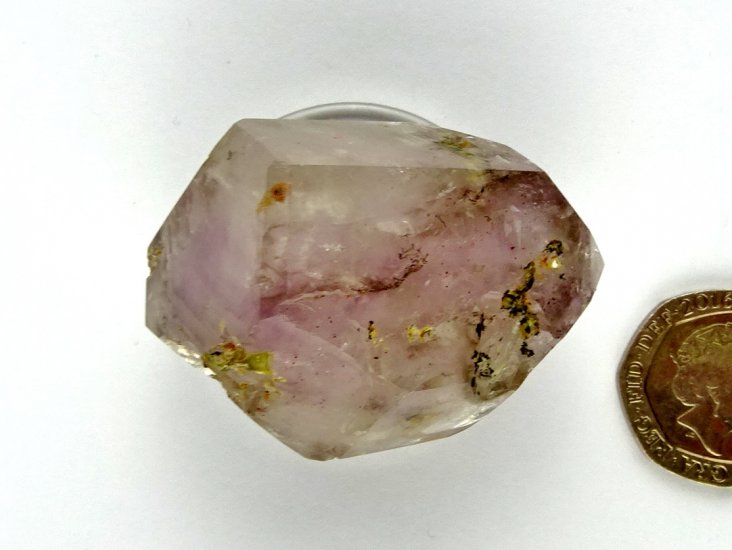 (image for) Fire / Clear Quartz / Amethyst: polished point - Elestial - Click Image to Close