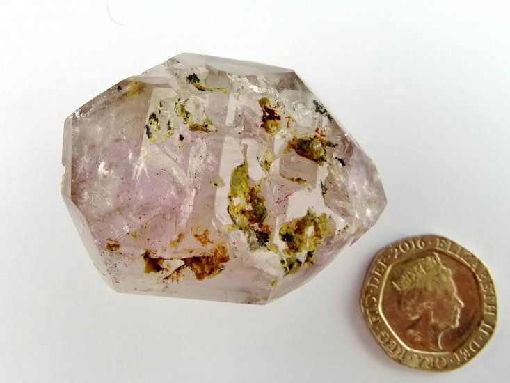 (image for) Fire / Clear Quartz / Amethyst: polished point - Elestial - Click Image to Close