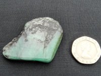 Emerald (in matrix): polished slice