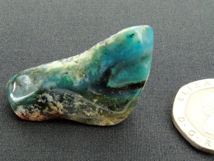 (image for) Chrysocolla Mix (Gemmy): polished piece - Click Image to Close